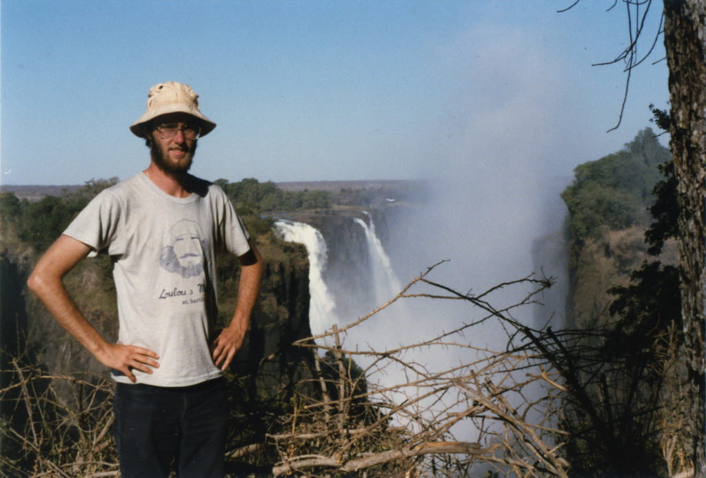 The author as a student in Zimbabwe, seen here at Victoria Falls in 1983.