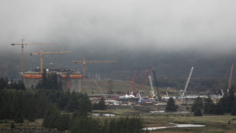 The LNG Canada project in Kitimat, B.C., October 9, 2021.