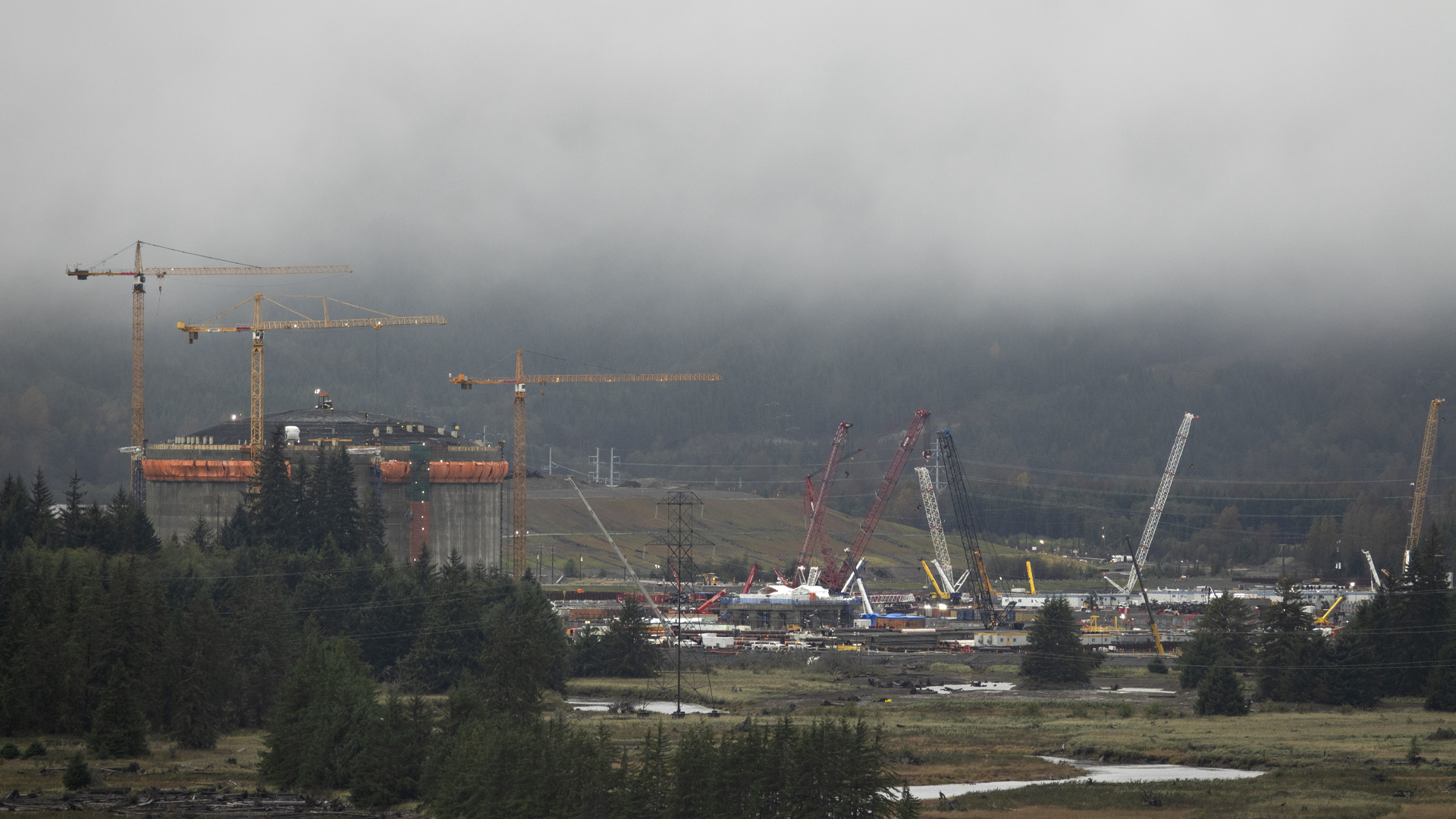 The LNG Canada project in Kitimat, B.C., October 9, 2021.