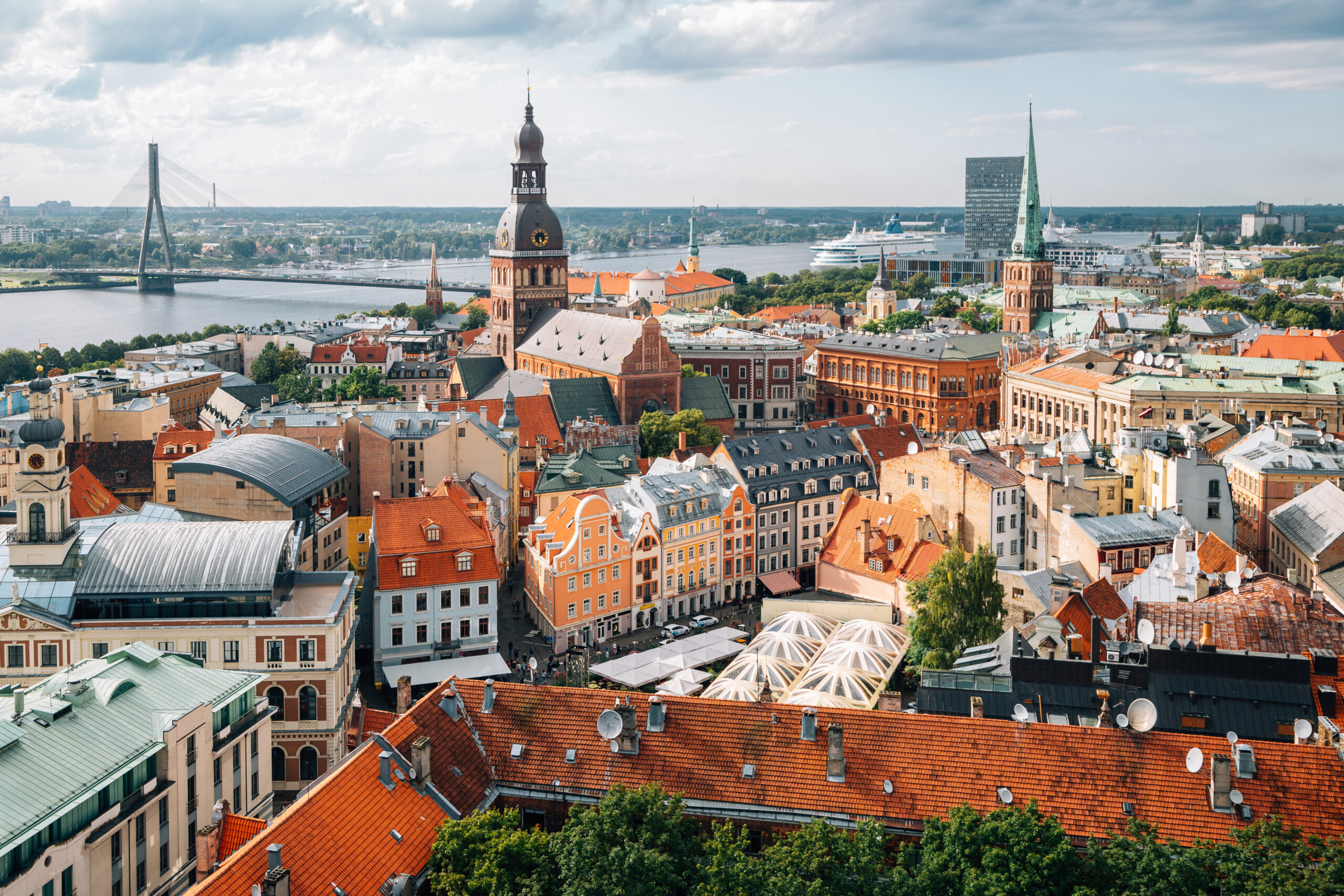 Riga,Old,Town,Panoramic,View,From,St.,Peter's,Church,Observatory