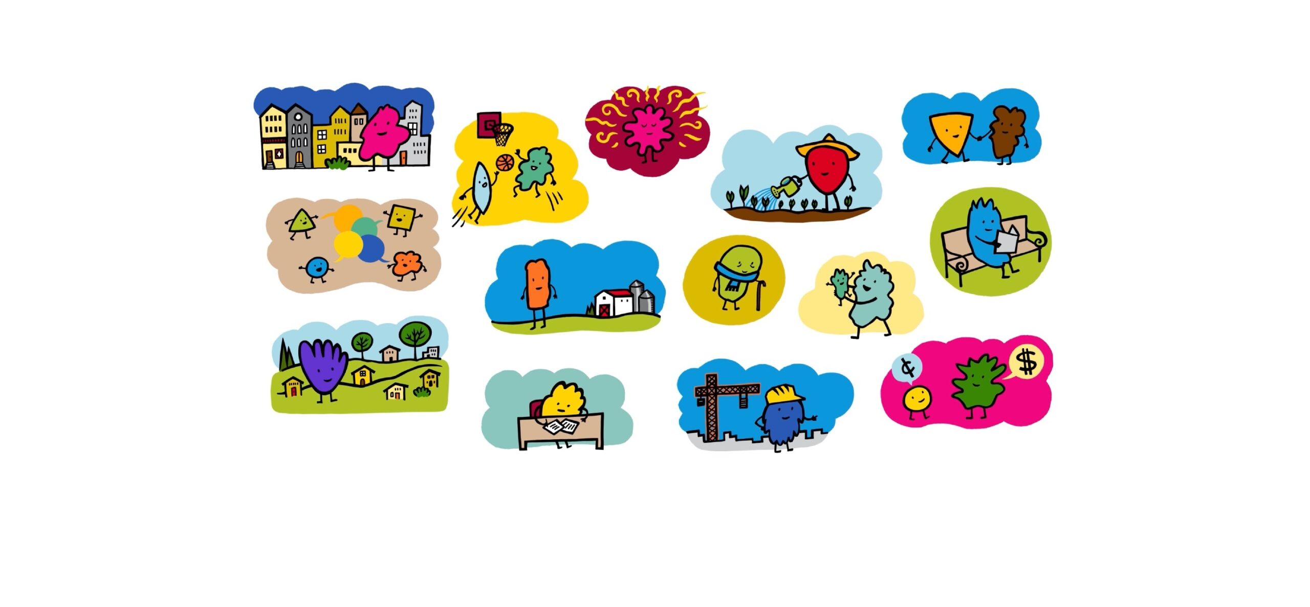 A series of animated vignettes of everyday life.