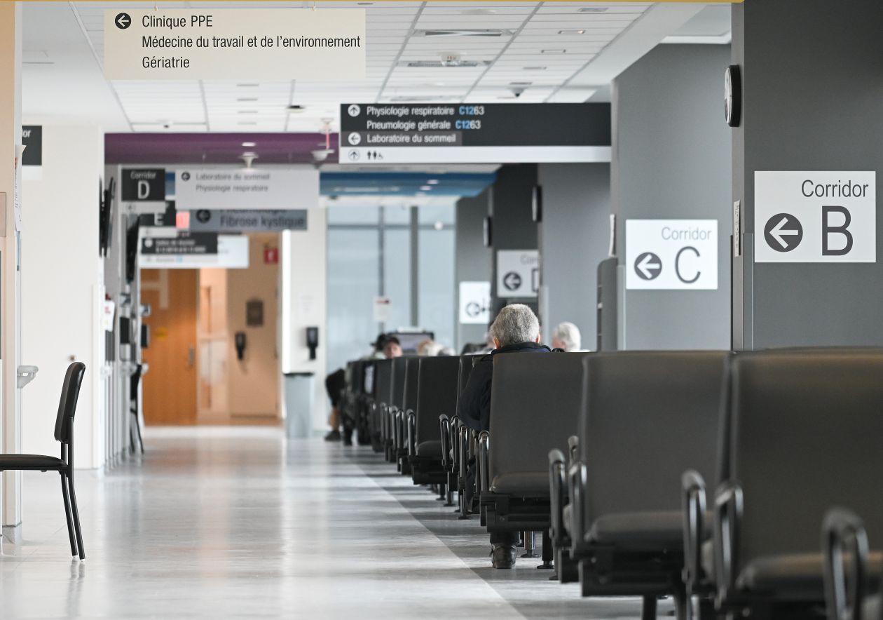 A hospital waiting area.